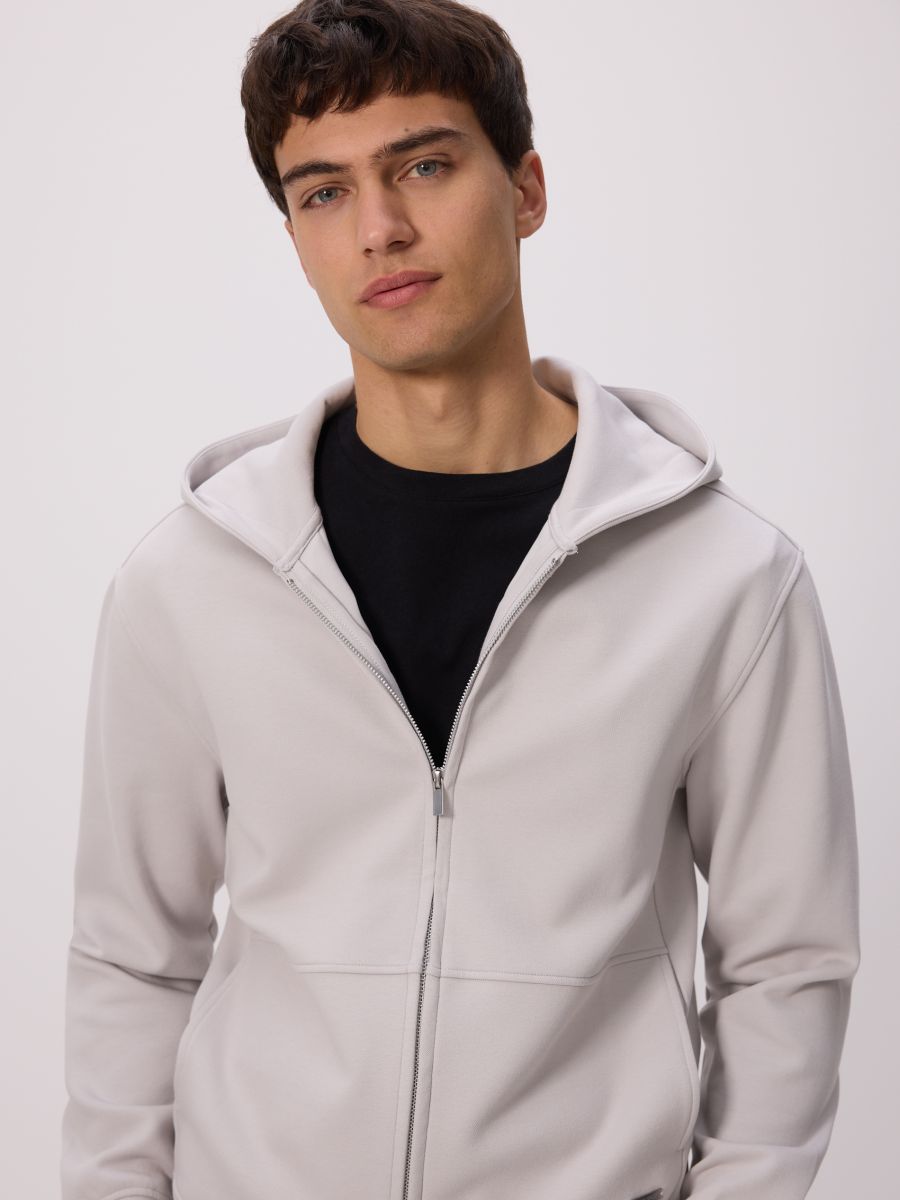 Zip up hoodie - light grey - RESERVED - 3