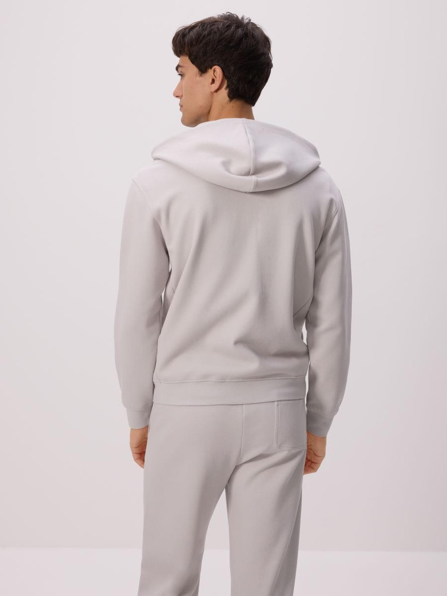 Zip up hoodie - light grey - RESERVED - 4