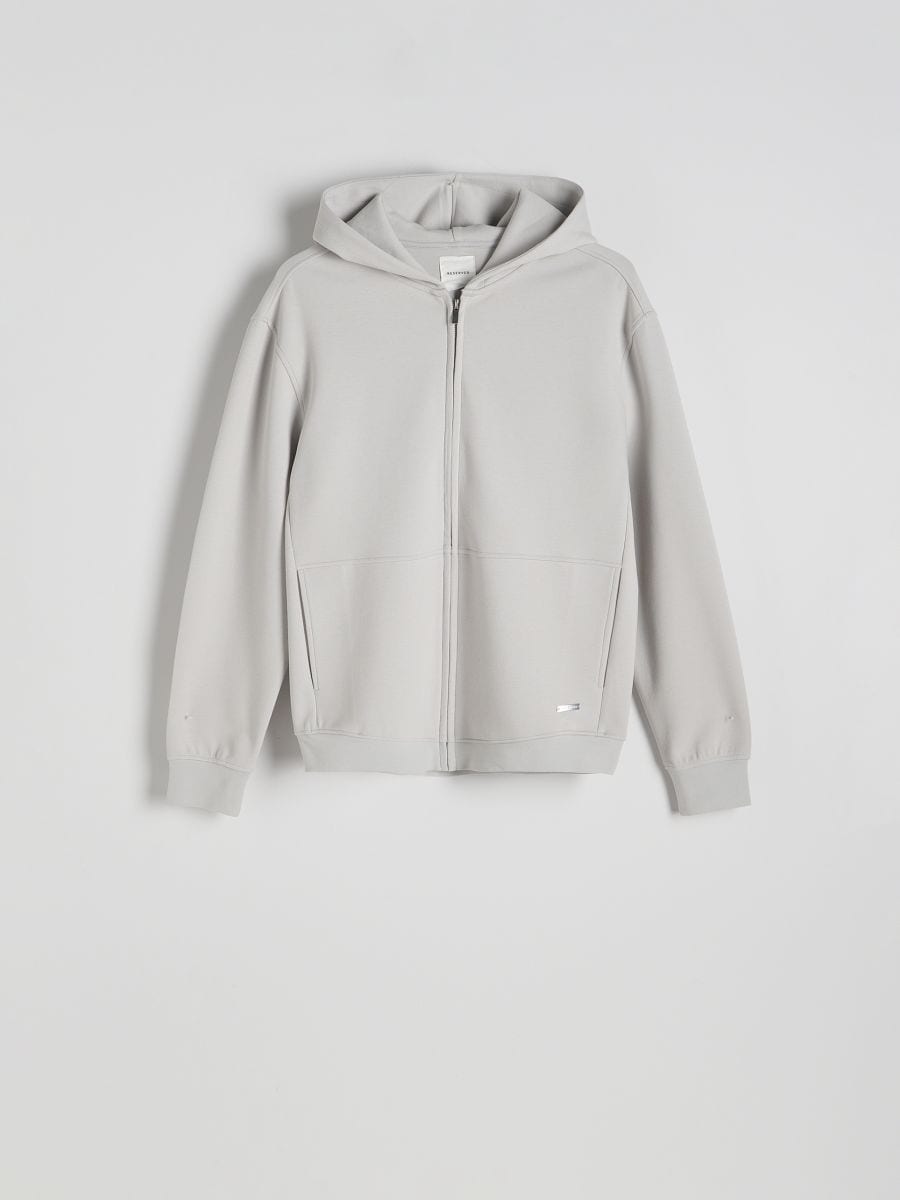 Zip up hoodie - light grey - RESERVED - 6