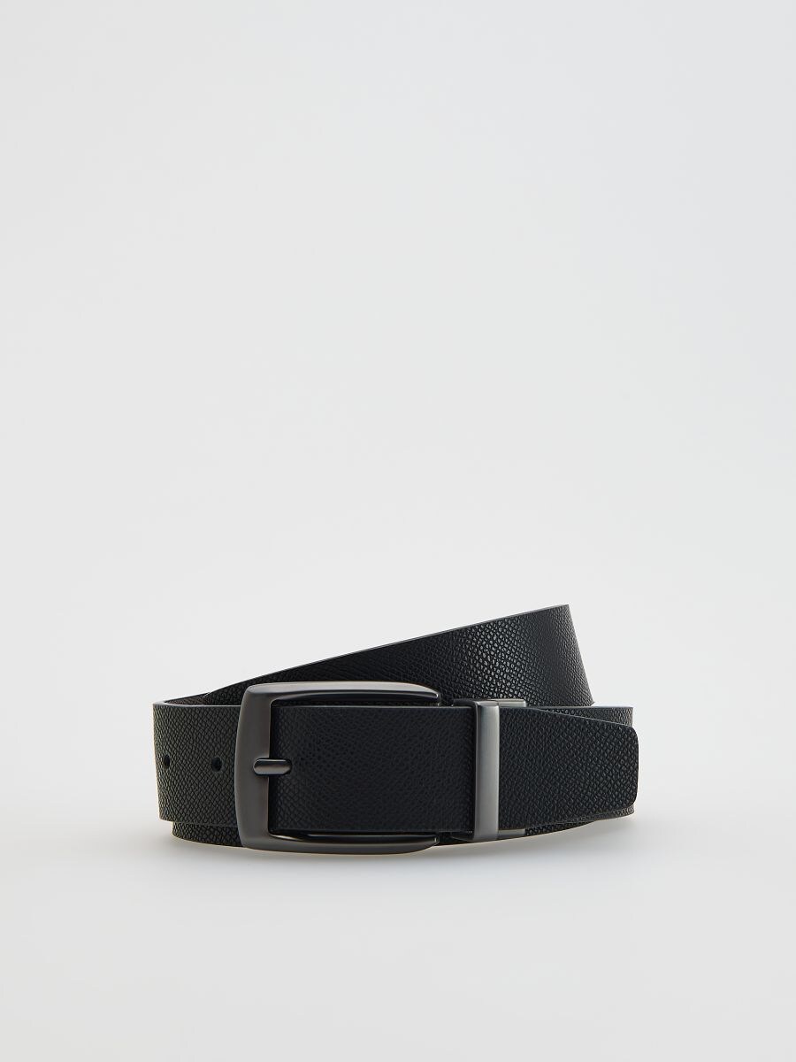 Ceinture à boucles pivotante - noir - RESERVED