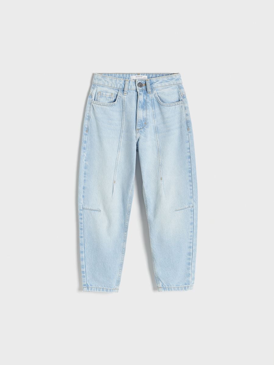 Classic denim balloon trousers - blue - RESERVED