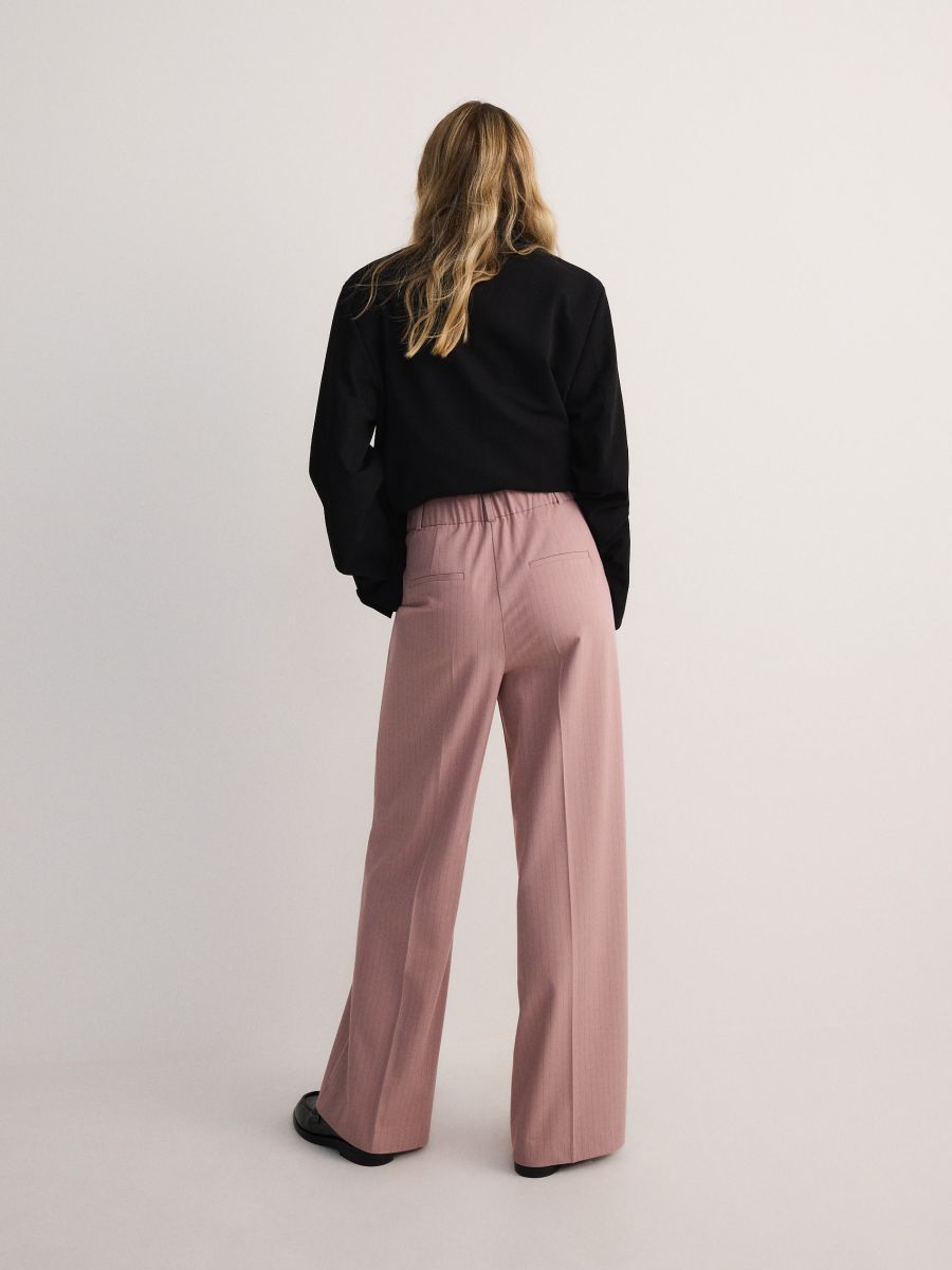 Loose trousers with crease - pastel pink - RESERVED - 3