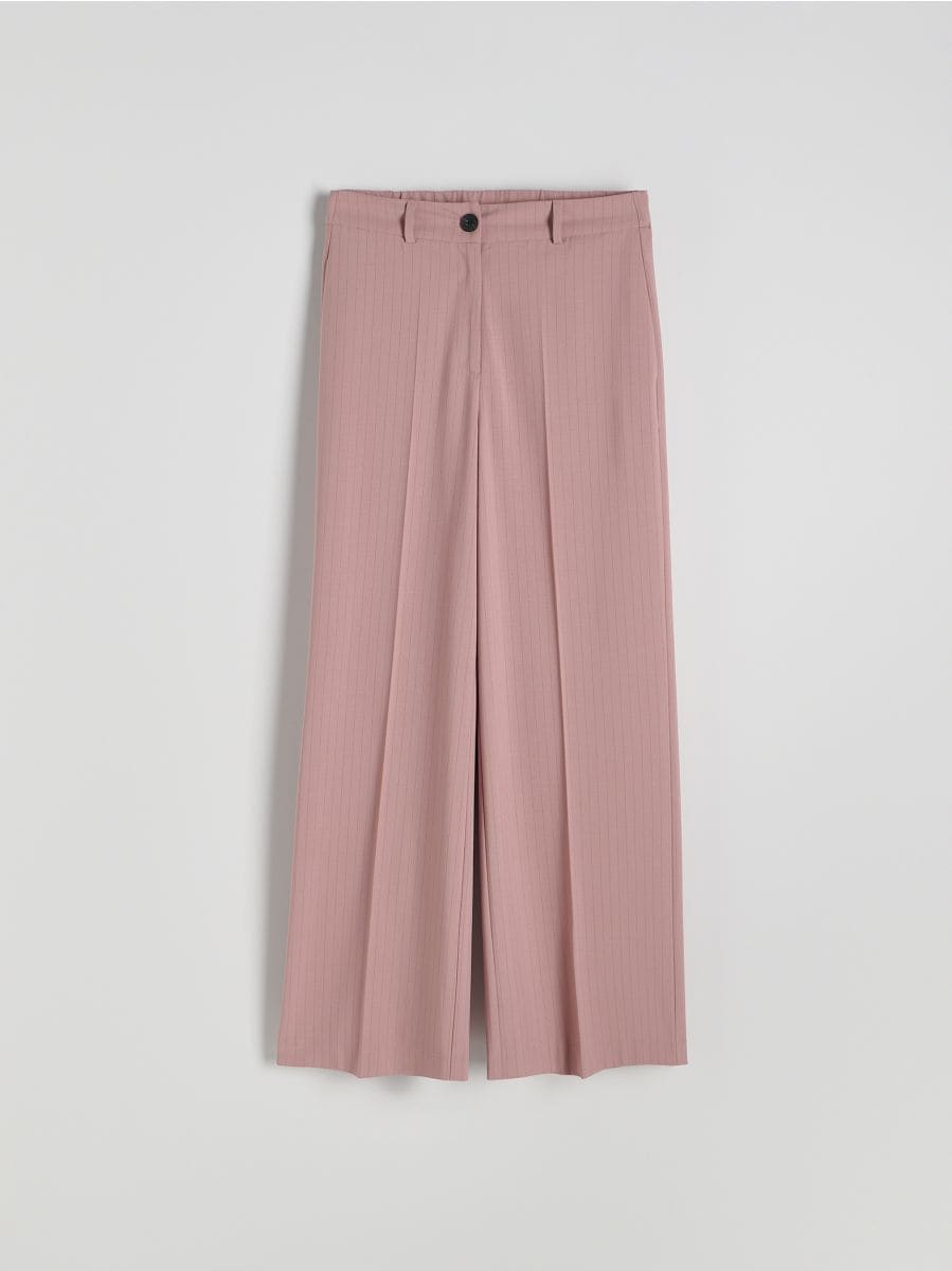 Loose trousers with crease - pastel pink - RESERVED - 4