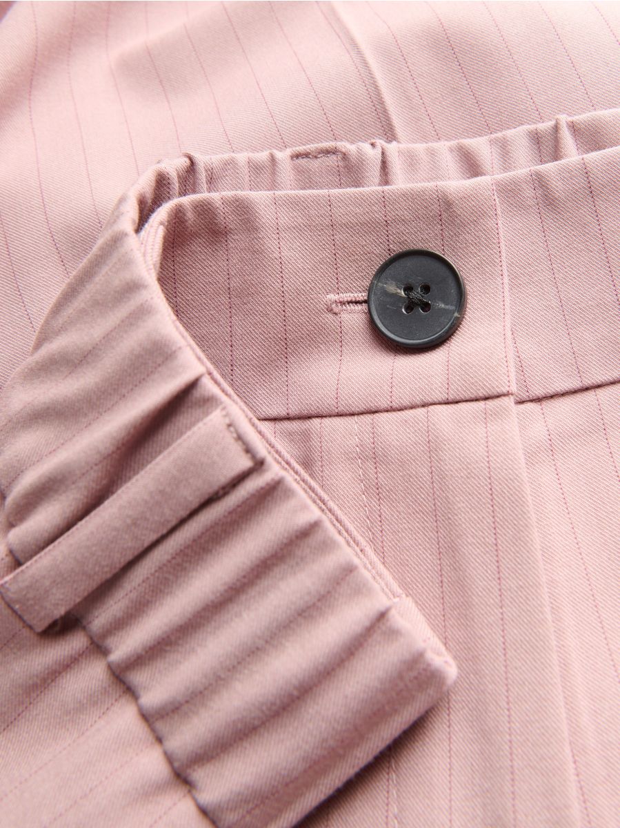 Loose trousers with crease - pastel pink - RESERVED - 5
