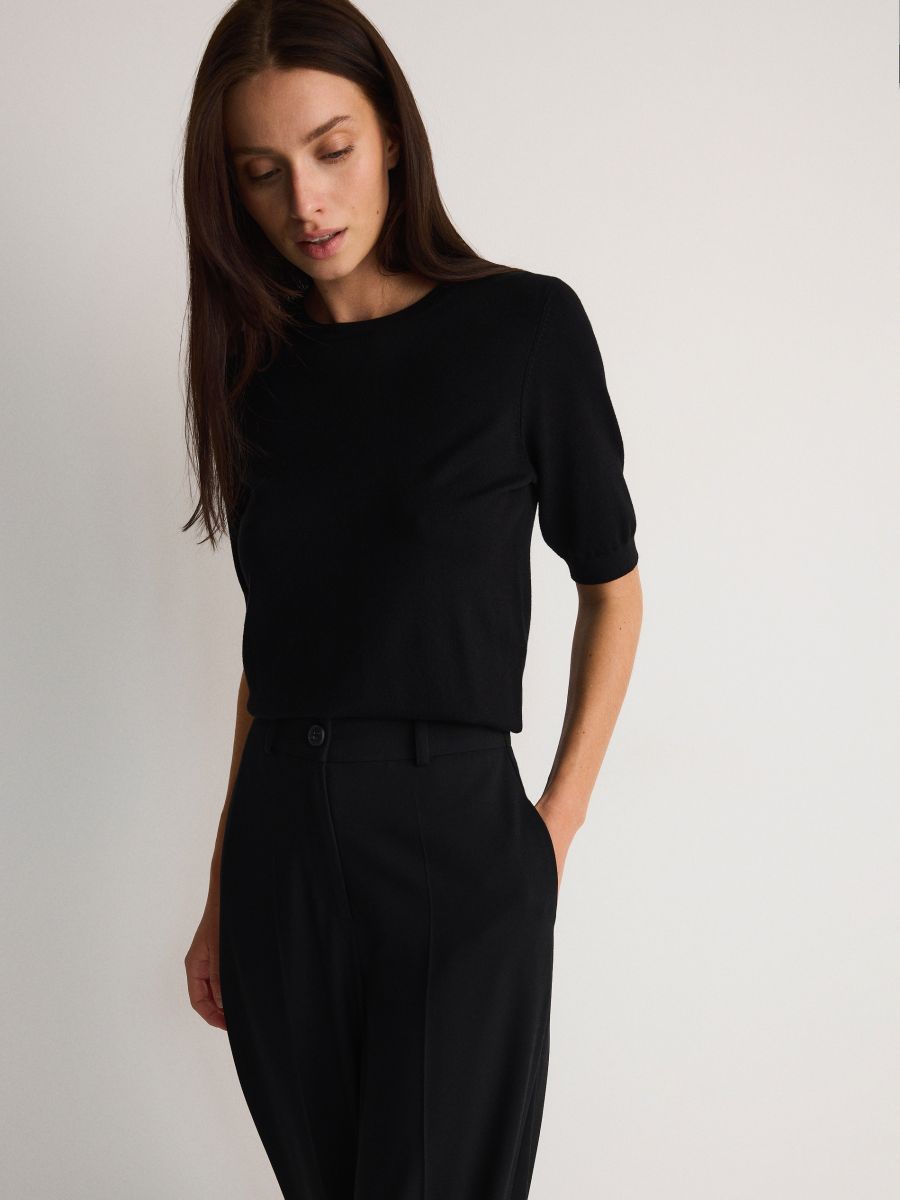 Loose trousers with crease - black - RESERVED - 2