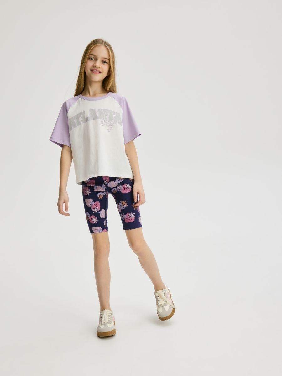 Short T-shirt with print - lavender - RESERVED - 2