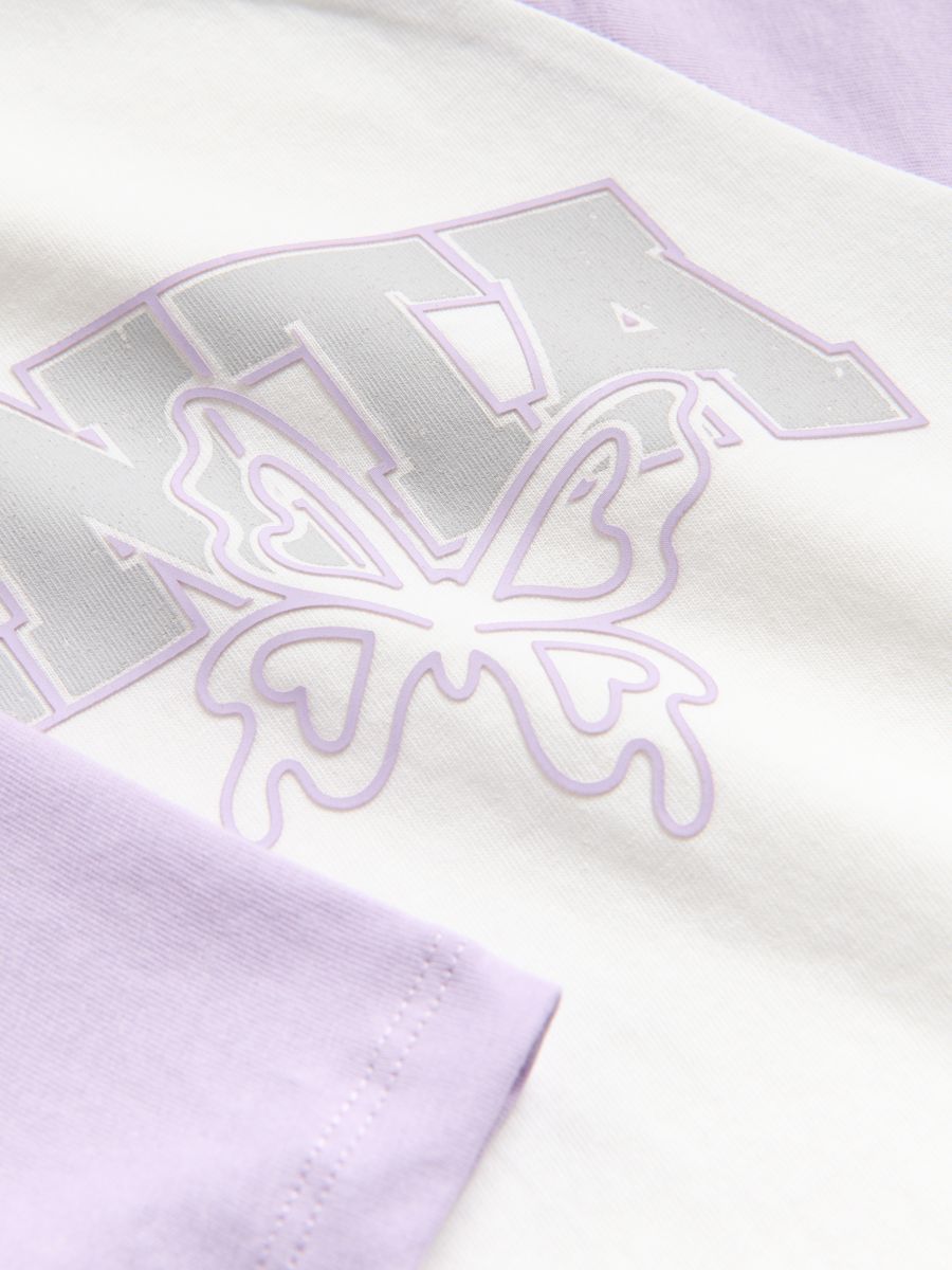 Short T-shirt with print - lavender - RESERVED - 4