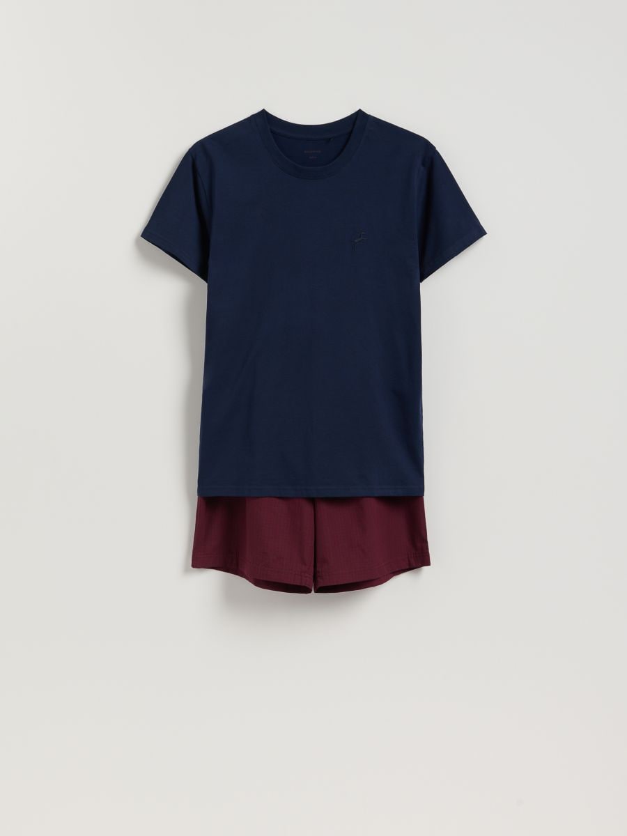 Two piece cotton pyjama set - navy - RESERVED