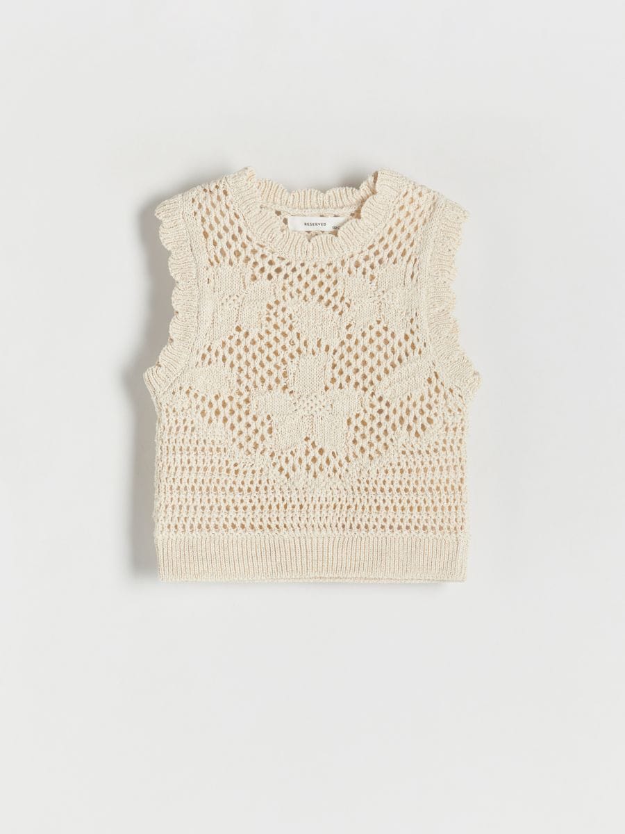 Jersey vest - nude - RESERVED