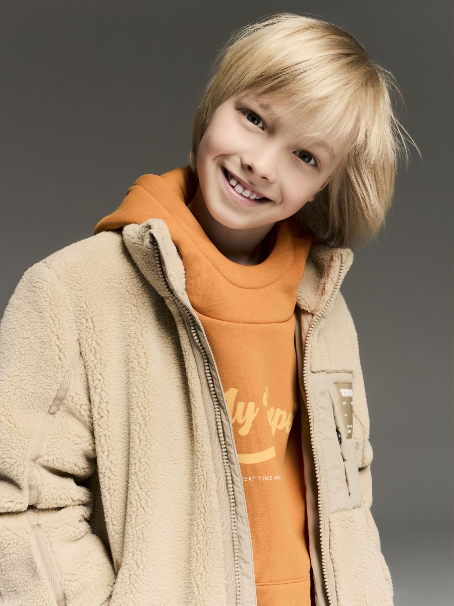 Puuvillasegust oversized-dressipluus - oranž - RESERVED