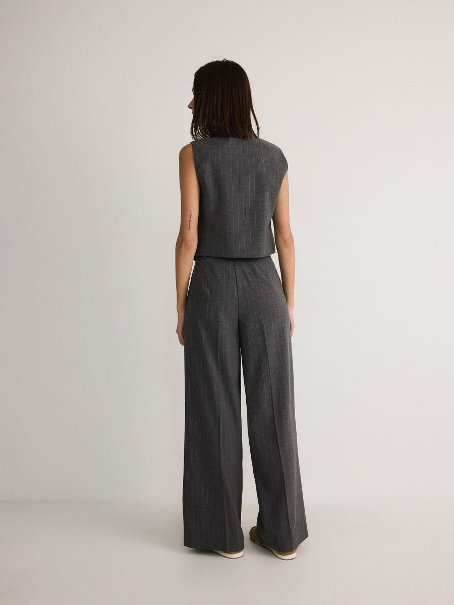 Striped trousers - dark grey - RESERVED - 3