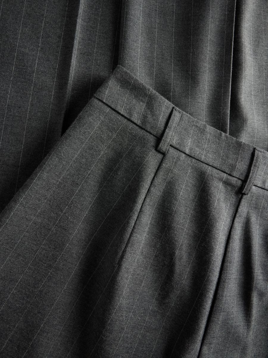 Striped trousers - dark grey - RESERVED - 5