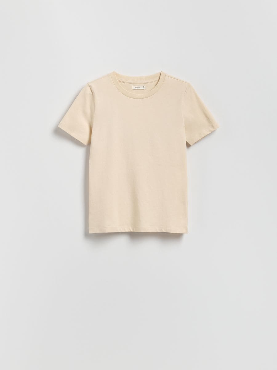 Regular fit T-shirt - cream - RESERVED