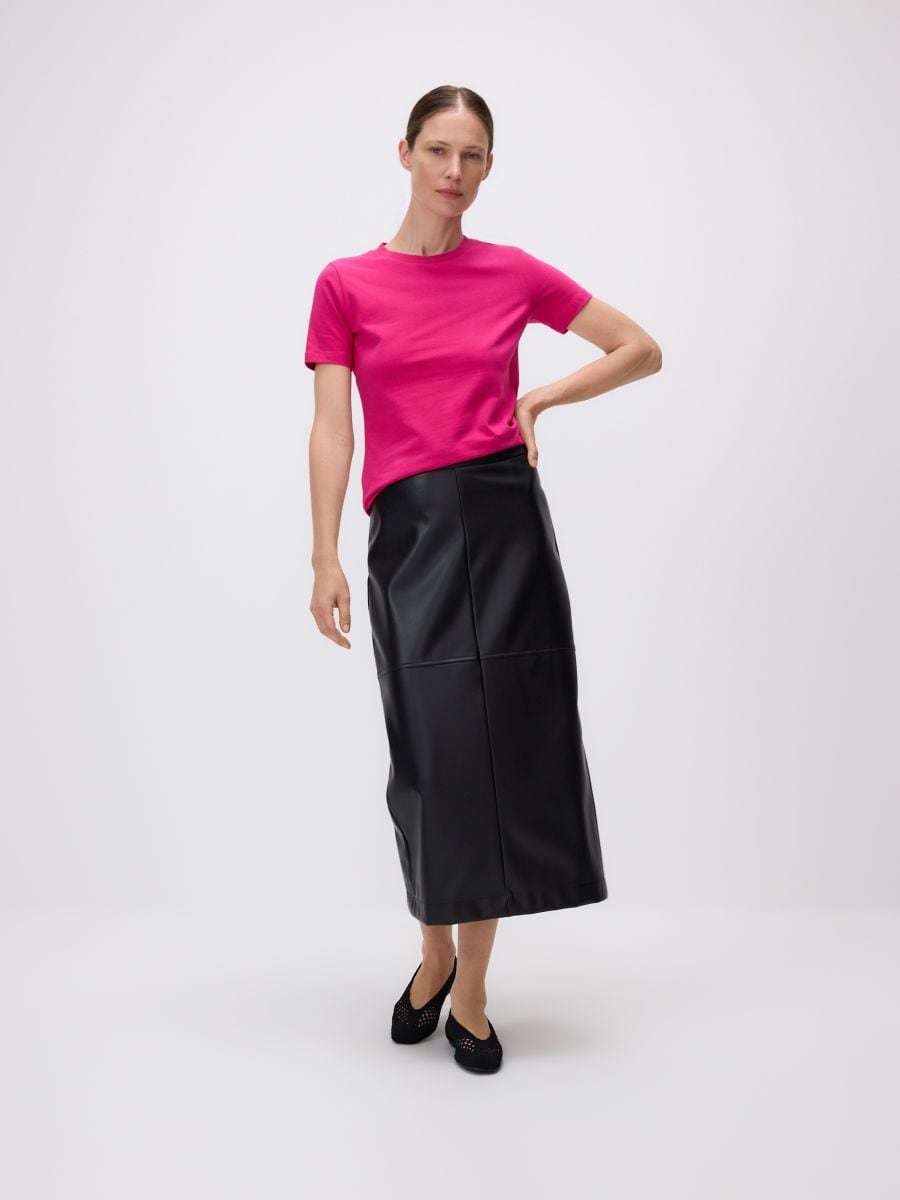 Regular fit T-shirt - fuchsia - RESERVED - 2