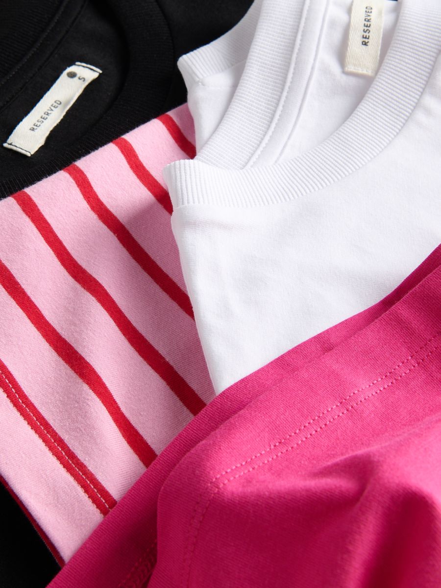 Regular fit T-shirt - fuchsia - RESERVED - 6