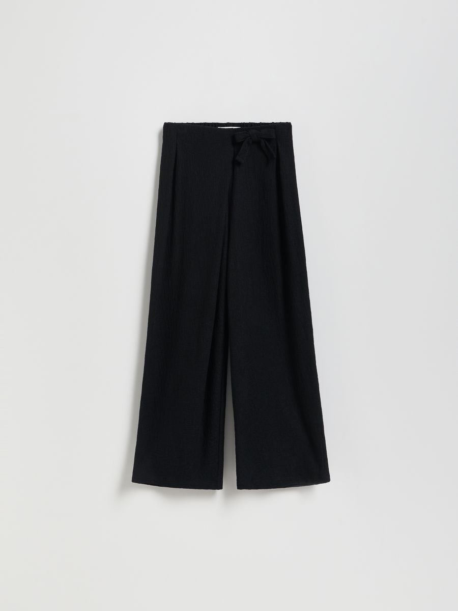 Structural fabric trousers - black - RESERVED