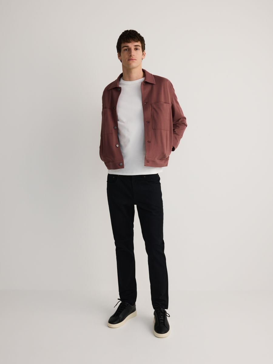 Jacket with collar - maroon - RESERVED - 3