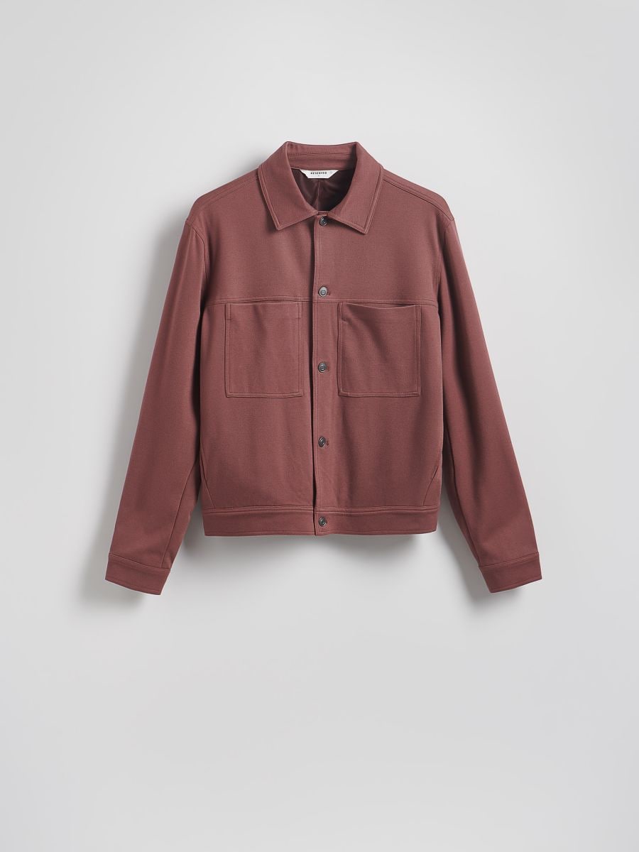 Jacket with collar - maroon - RESERVED - 7