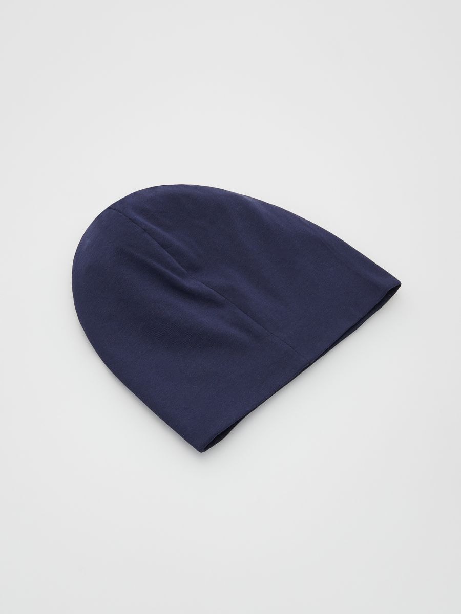 Beanie with print - steel blue - RESERVED - 3