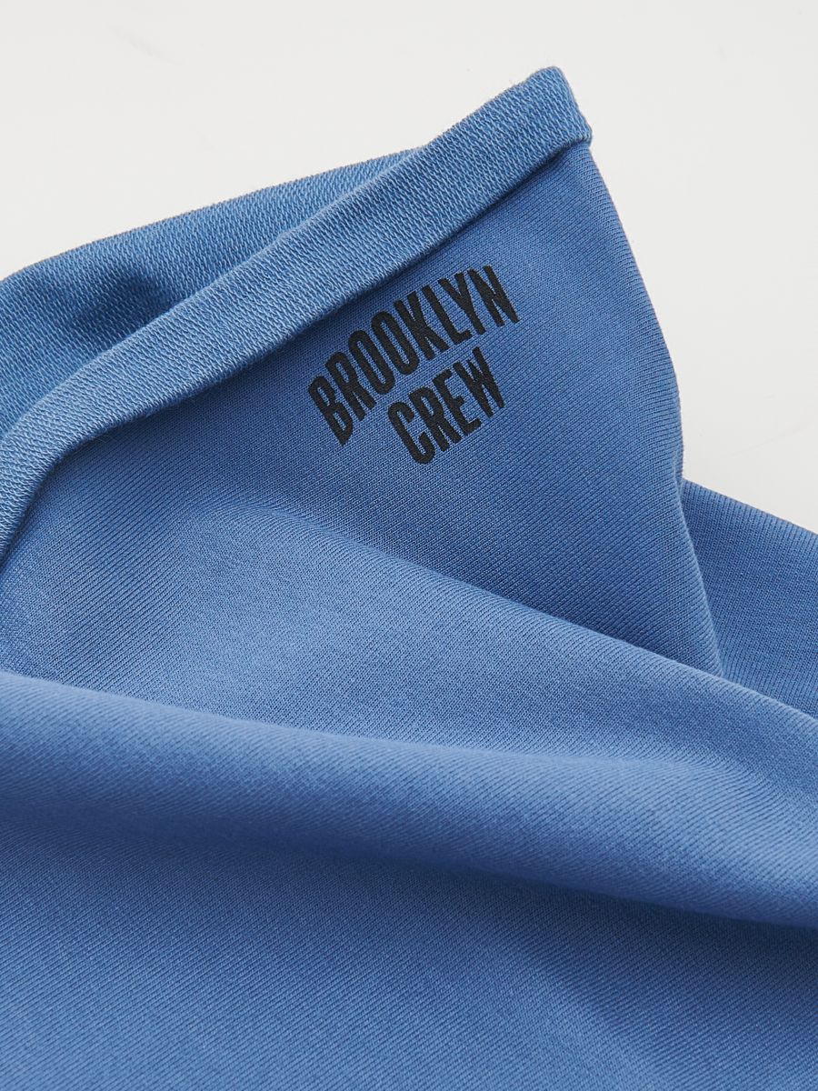 Cotton snood with patch - steel blue - RESERVED - 3