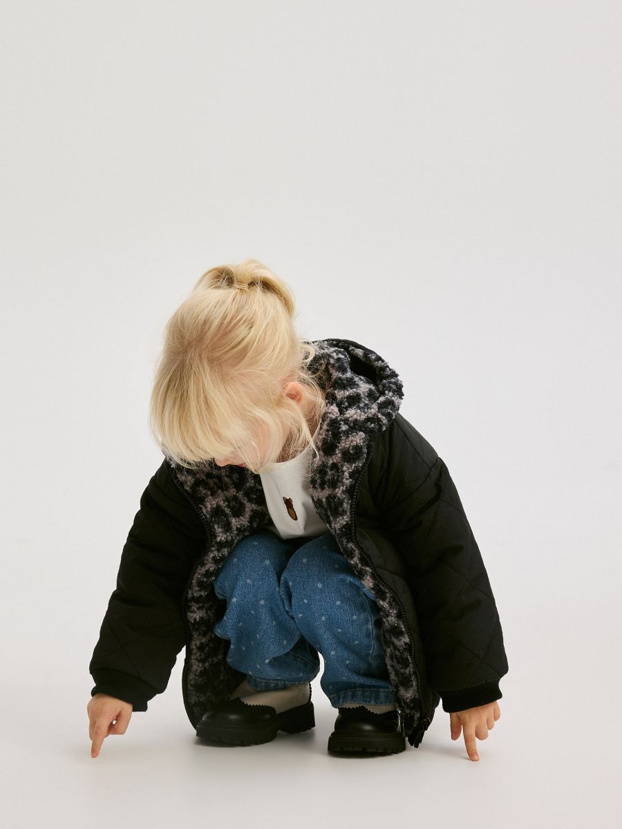 Reversible jacket with hood - black - RESERVED - 5