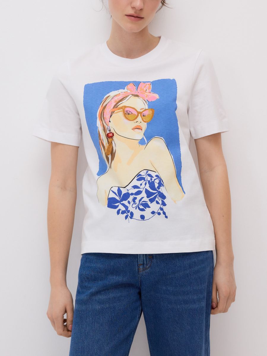 T-shirt with print - white - RESERVED - 2