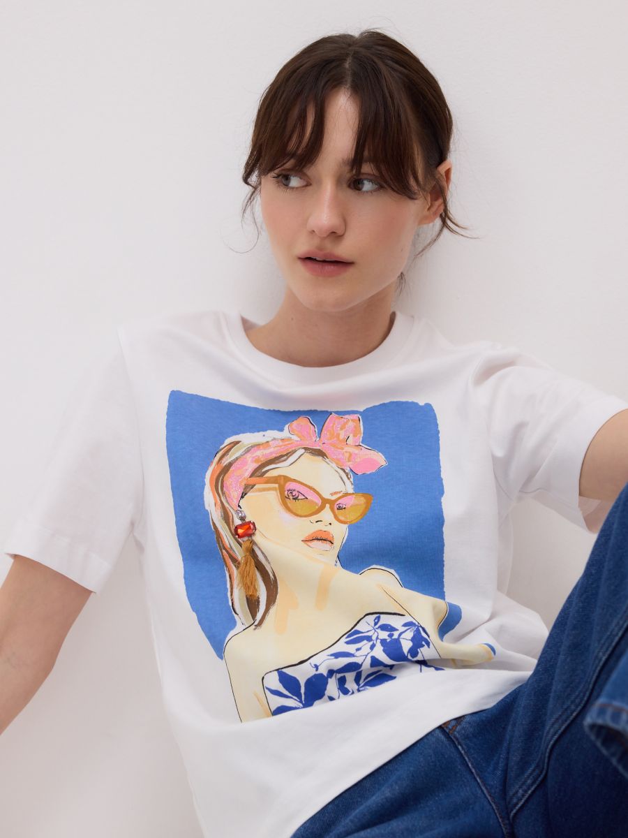 T-shirt with print - white - RESERVED - 3