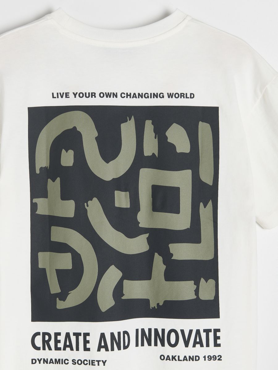 T-shirt with print - cream - RESERVED - 2