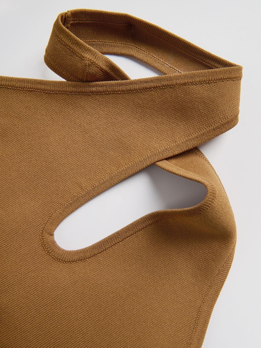Halter top - golden brown - RESERVED - 6