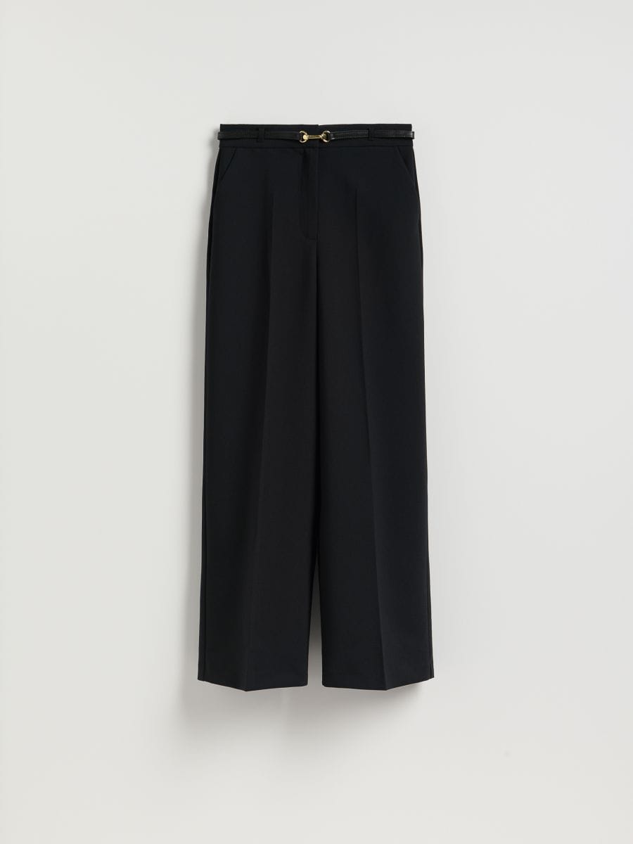 Штани з ременем - чорний - RESERVED