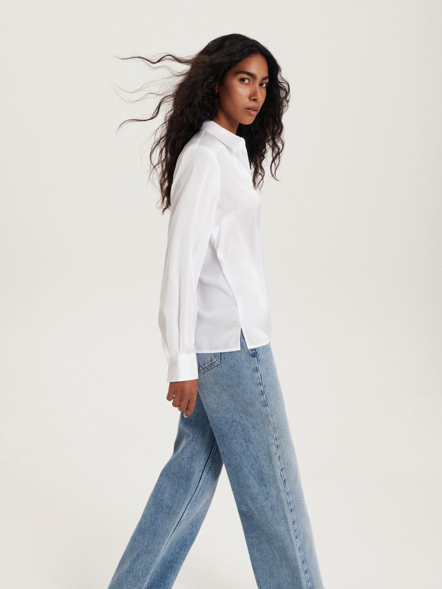 Plain shirt - cream - RESERVED - 2