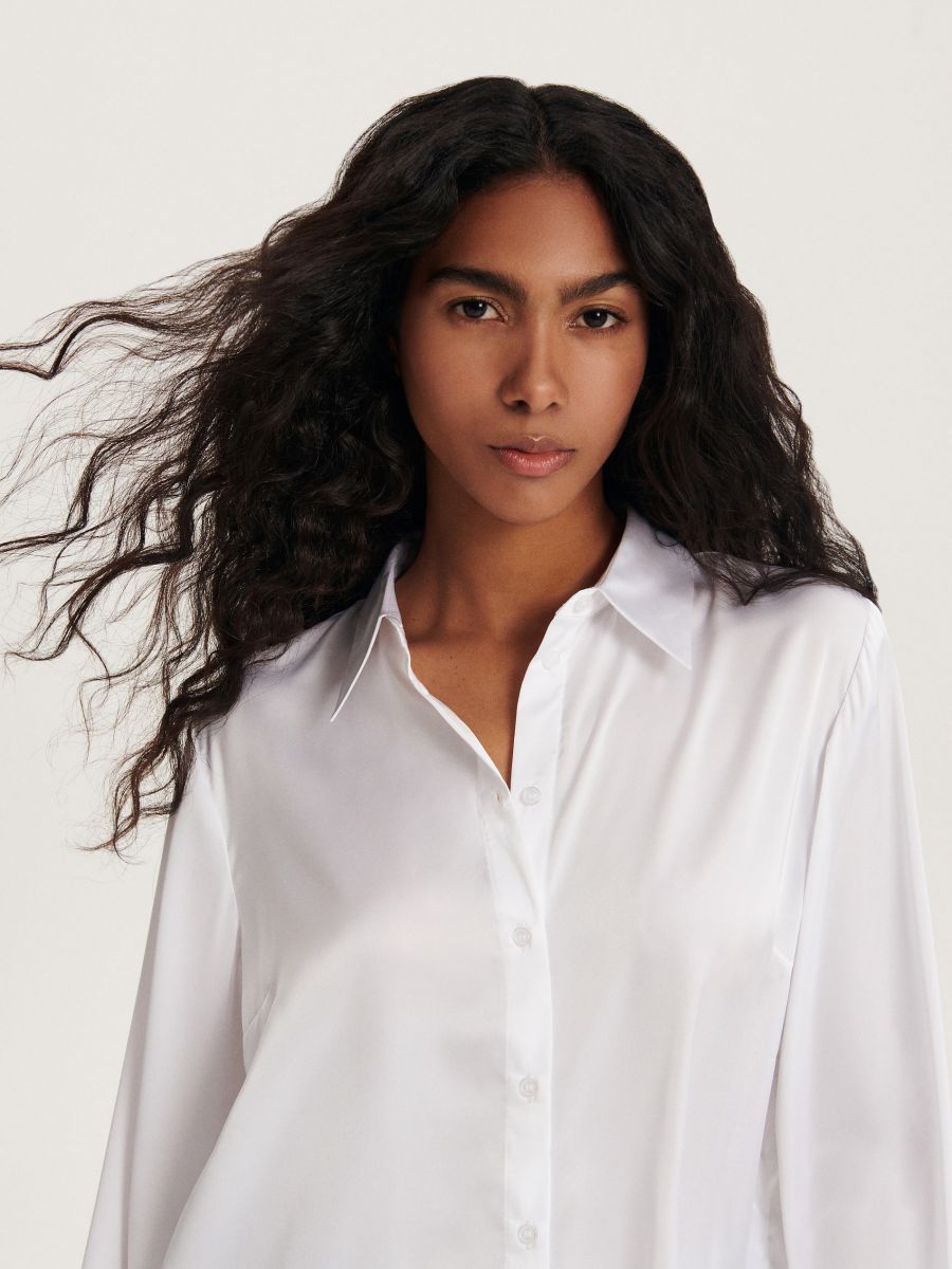Plain shirt - cream - RESERVED - 3