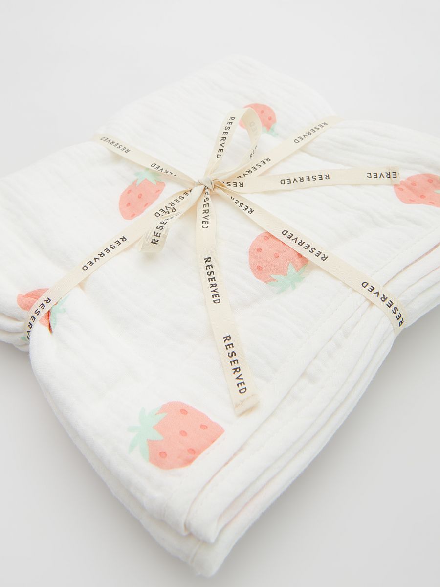 Couverture à motif fraise - Multicolore - RESERVED - 3