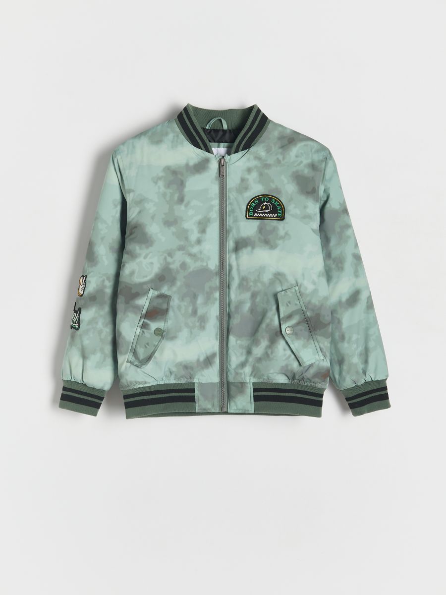 BOYS` OUTER JACKET - brunlig grøn - RESERVED