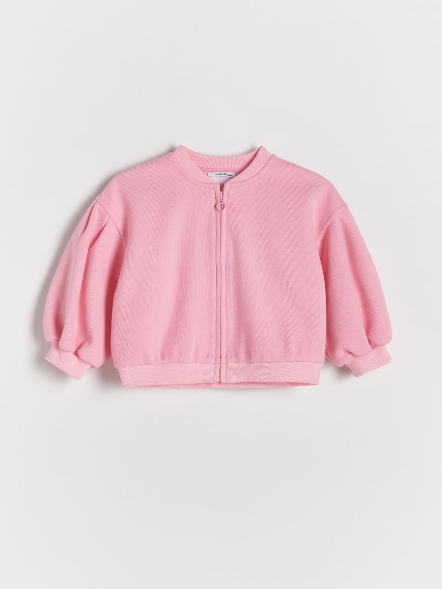 Embossed sweatshirt - hot pink - RESERVED