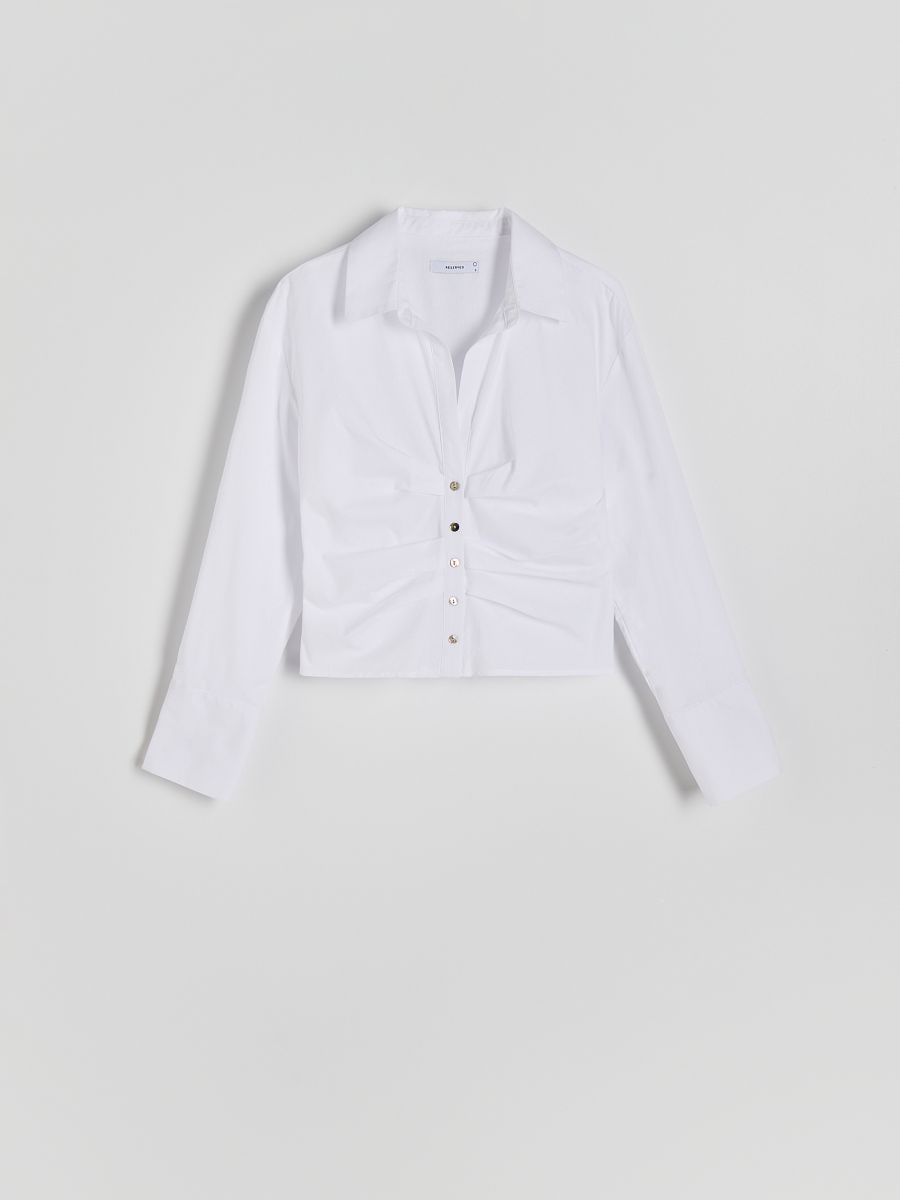 LADIES` SHIRT - WIT - RESERVED