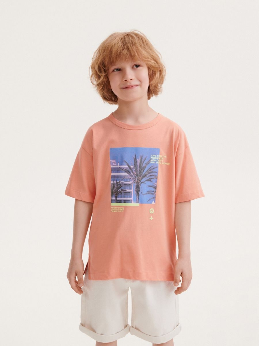 T-shirt with print - peach - RESERVED - 6