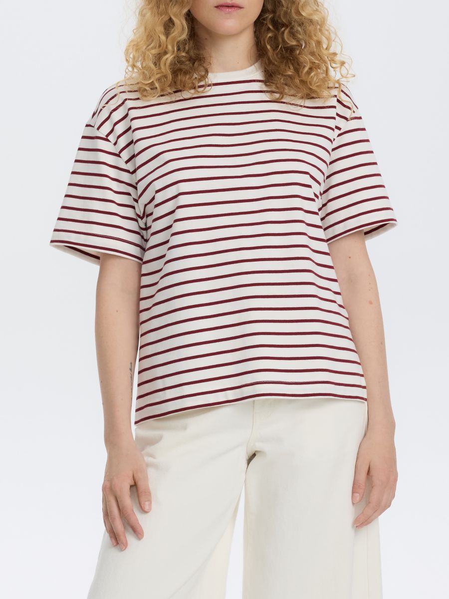 Stripe cotton T-shirt - multicolor - RESERVED - 3