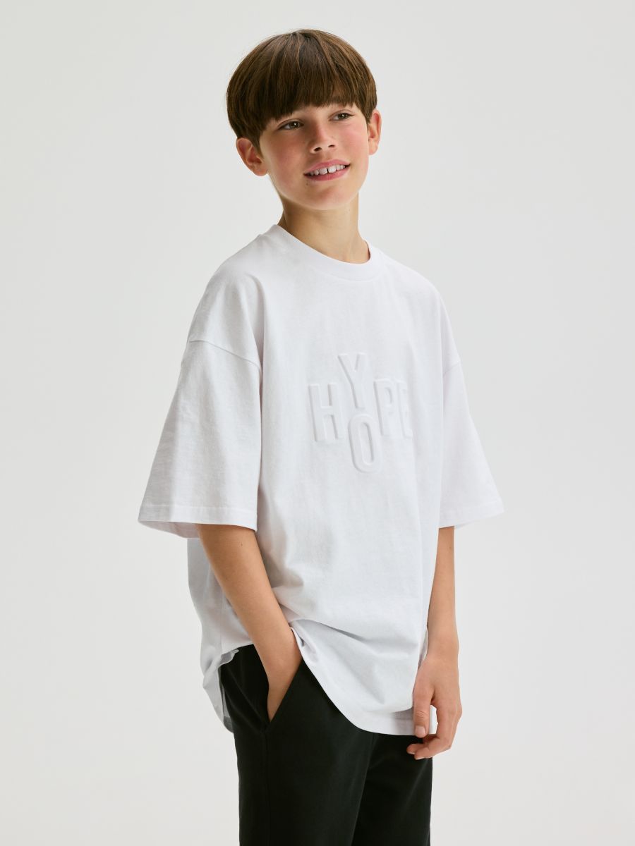 T-shirt with appliqué - cream - RESERVED - 3