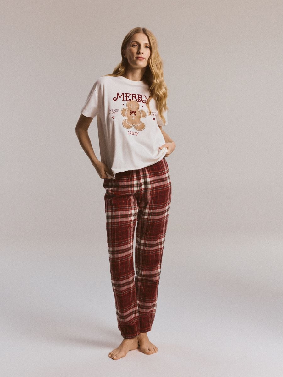 Karácsonyi mintás pizsama - piros - RESERVED