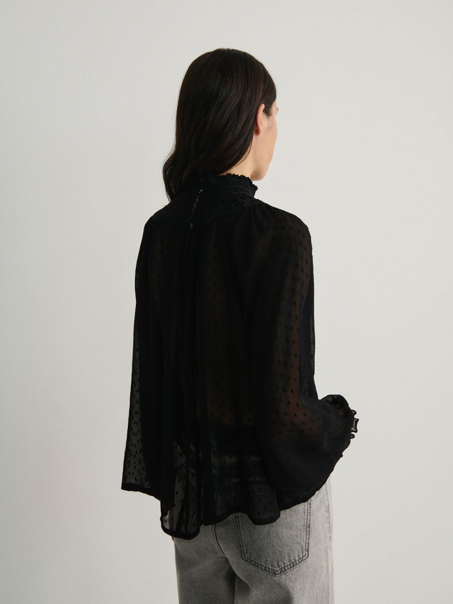 Camicetta in viscosa - nero - RESERVED - 4
