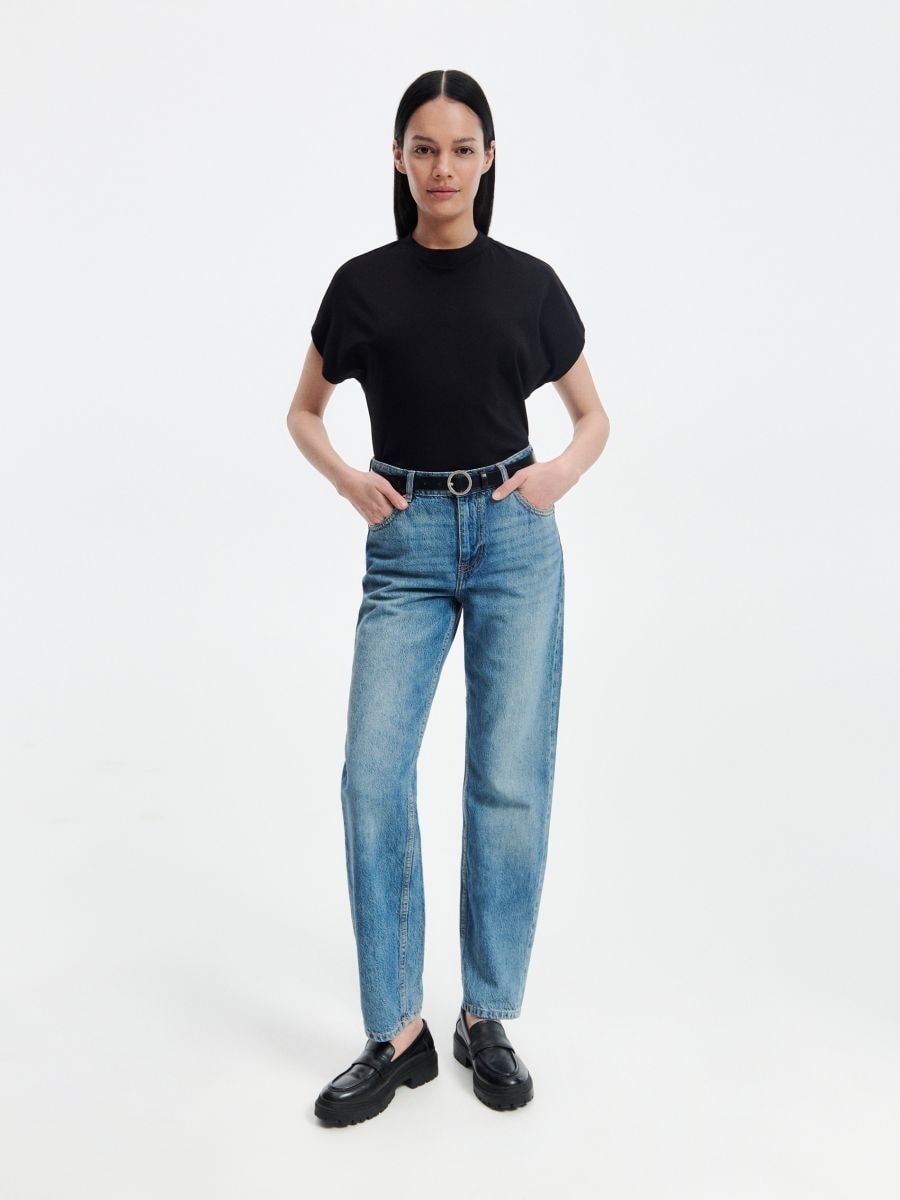 smøre Slapper af Manchuriet Boyfriend jeans med huller Farve BLÅ - RESERVED - 9569L-50J