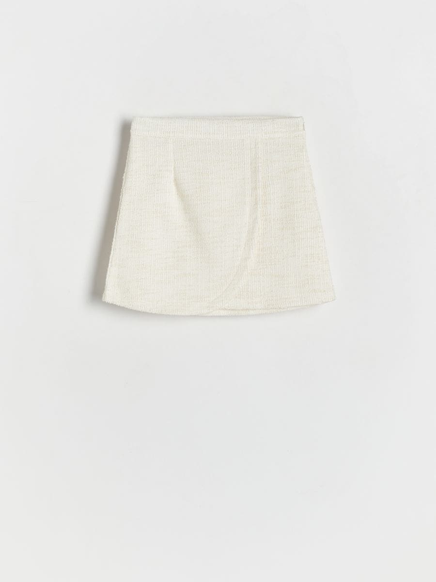 Tweed skirt - cream - RESERVED