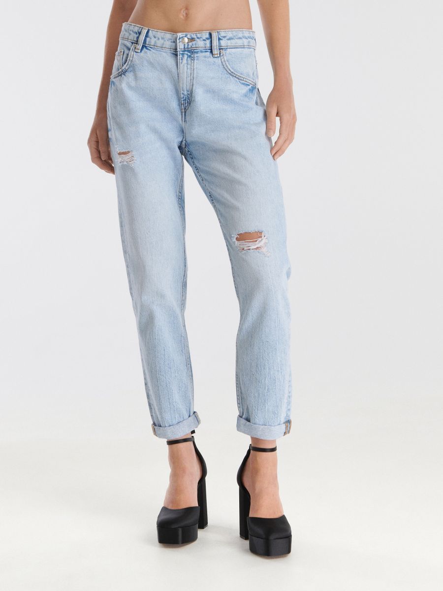 Jeans boyfriend strappati