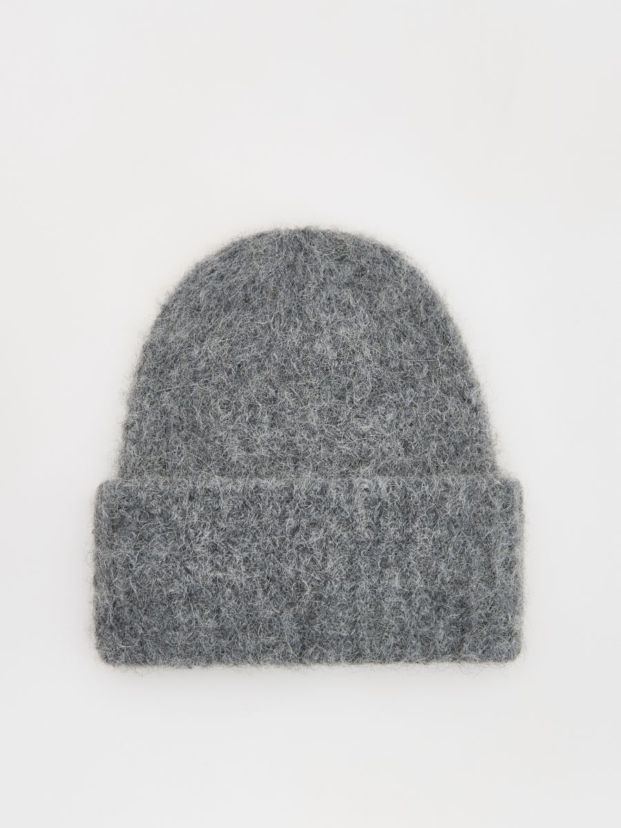 Alpaca wool blend beanie - dark grey - RESERVED - 3
