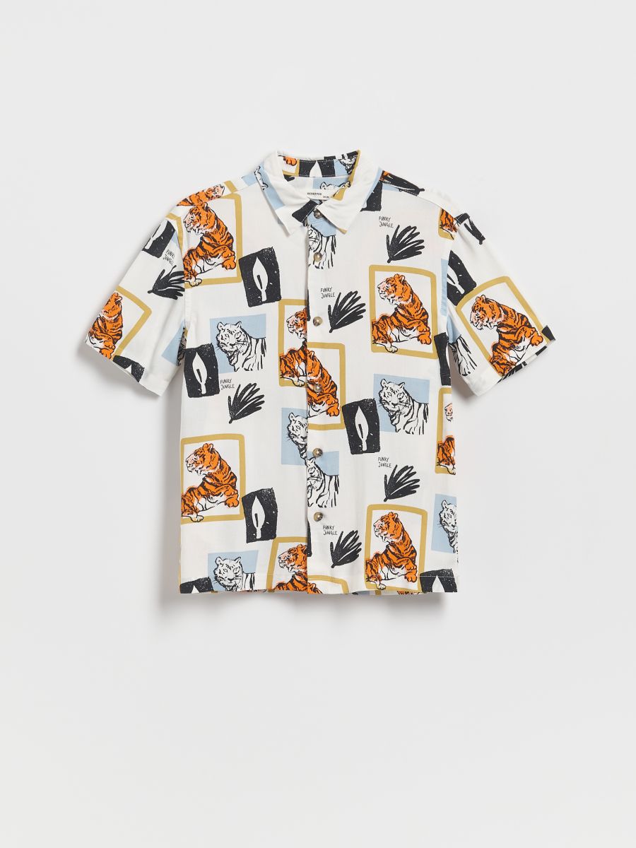 Oversized overhemd - meerkleurig - RESERVED - 2