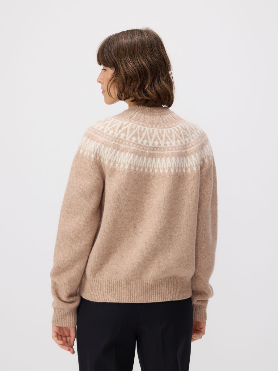 Trøje i uldblanding - creme - RESERVED - 4
