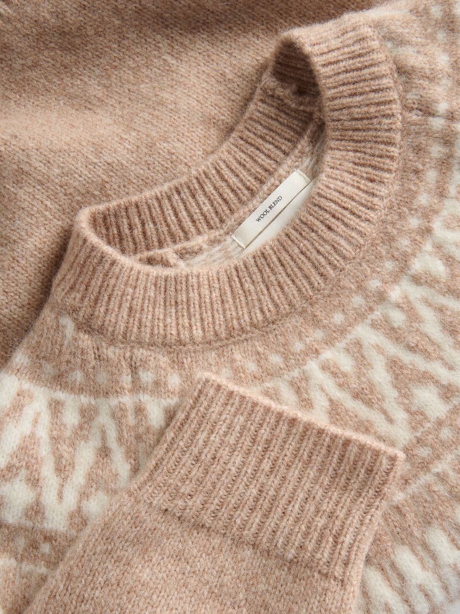 Trøje i uldblanding - creme - RESERVED - 5