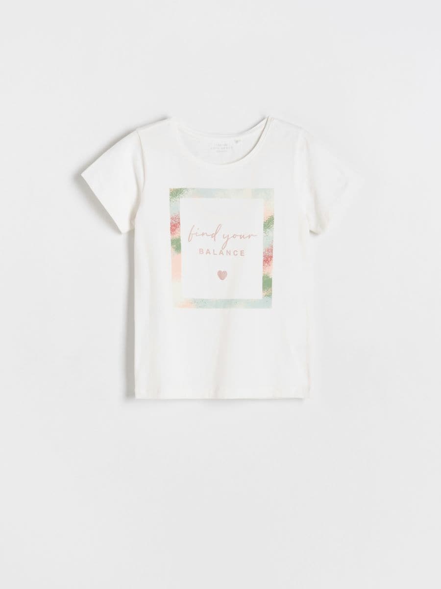 T-shirt with print - beige - RESERVED - 2