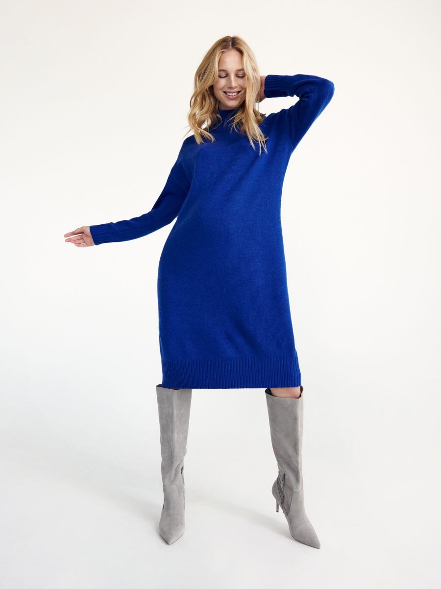 Wool rich turtleneck tunic - indigo - RESERVED - 2